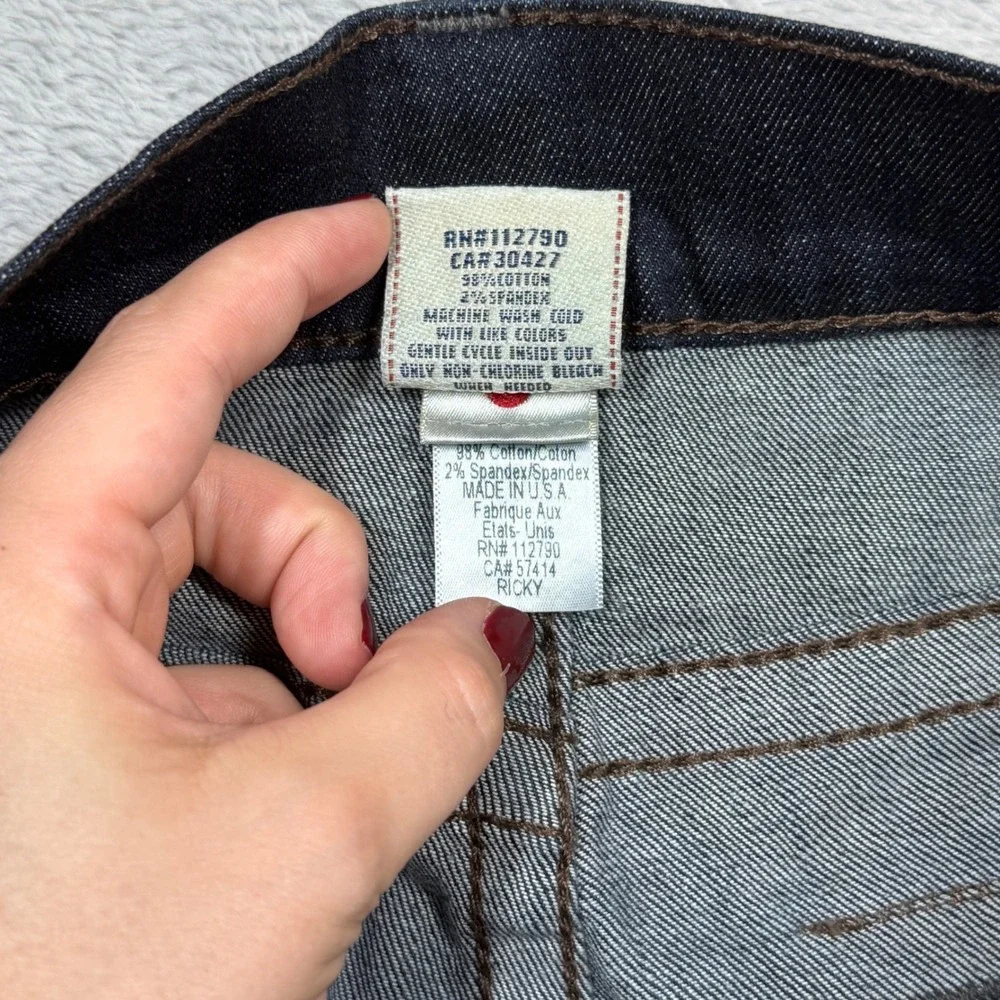 True Religion Ricky Jeans Mens 36 (Fits 38x28) Dark Wash Straight Corduroy Y2K